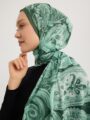 Kozmik Paisley Yeşil Efilia Desenli Şal 70x190 cm