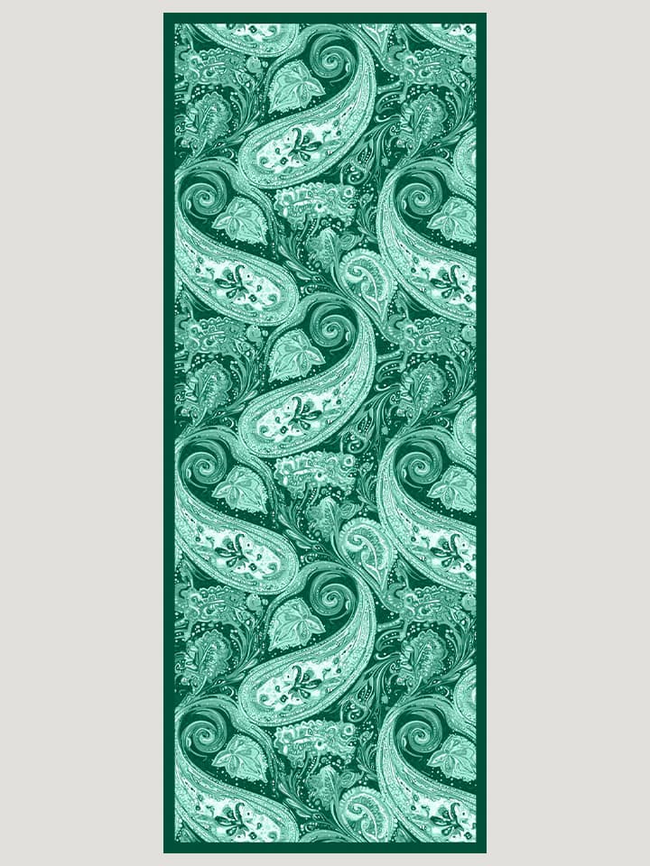Kozmik Paisley Yeşil Efilia Desenli Şal 70x190 cm