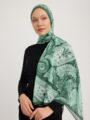 Kozmik Paisley Yeşil Efilia Desenli Şal 70x190 cm