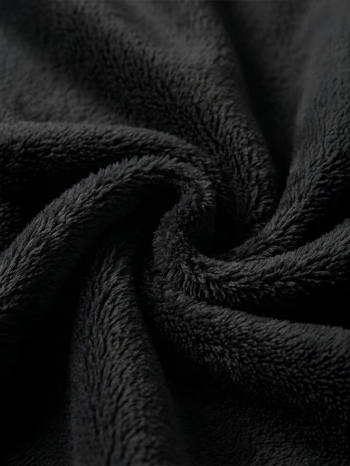 8695302010905-8 Çıtçıtlı Premium Omuz Şalı Panço - Siyah