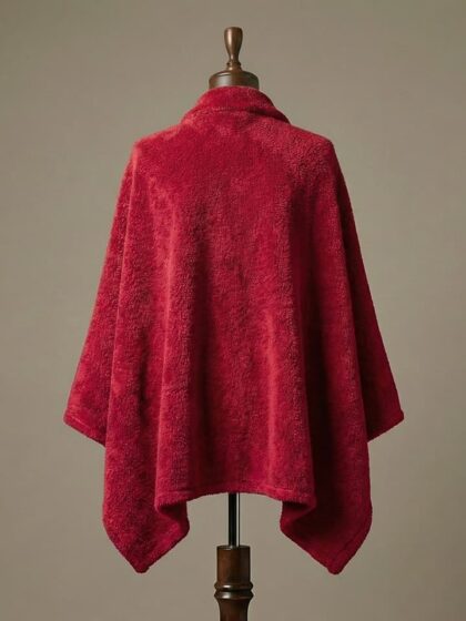 Schaless çıtçıtlı bordo omoz şalı düz arka